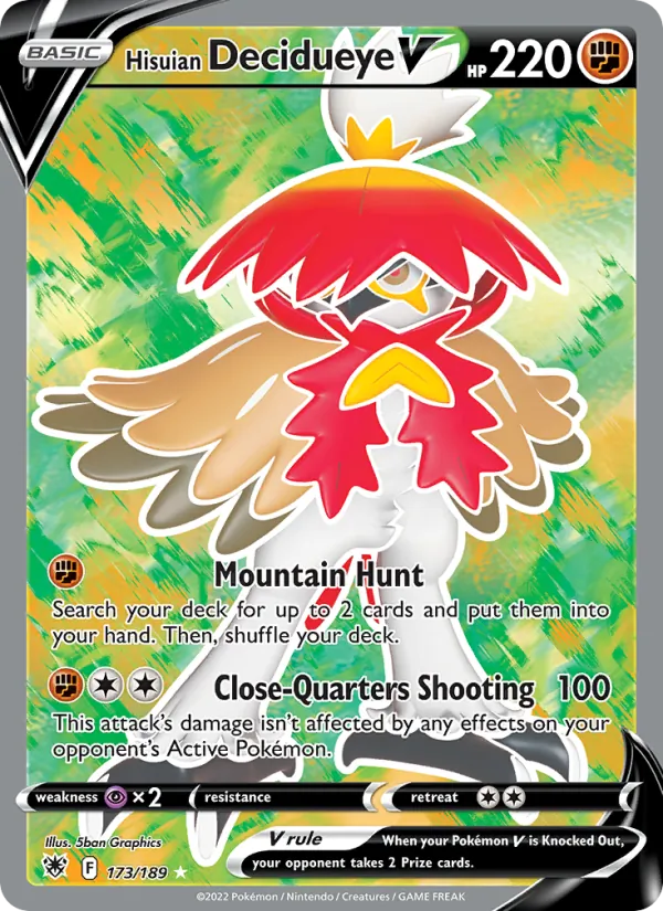 Hisuian Decidueye V - Astral Radiance Pokemon Card