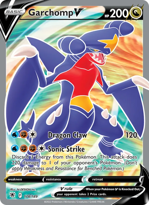 Garchomp V - Astral Radiance Pokemon Card