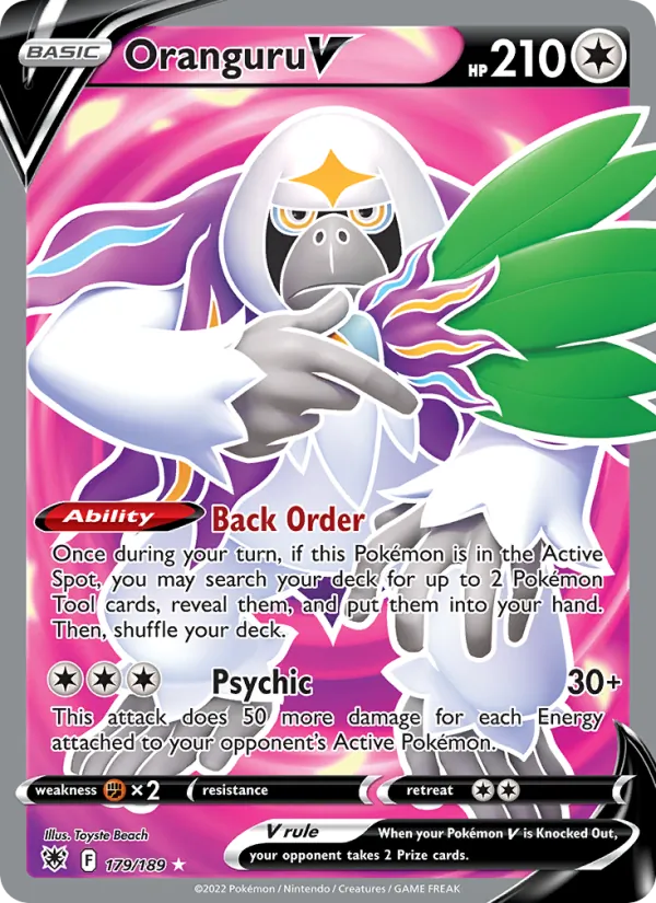 Oranguru V - Astral Radiance Pokemon Card