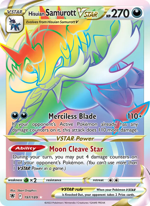 Hisuian Samurott VSTAR - Astral Radiance Pokemon Card