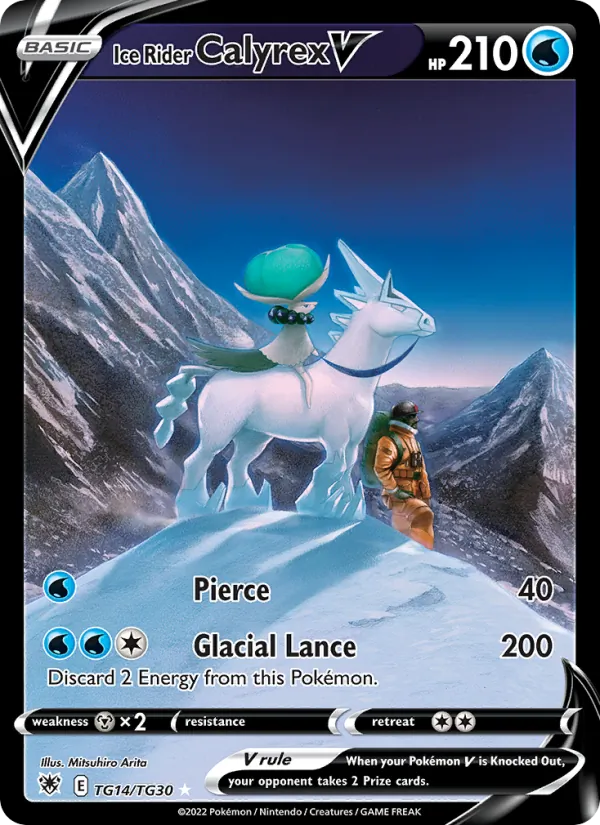 Ice Rider Calyrex V - Astral Radiance Pokemon Card