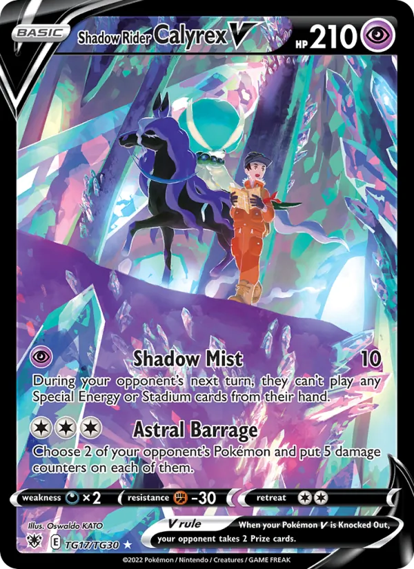Shadow Rider Calyrex V - Astral Radiance Pokemon Card