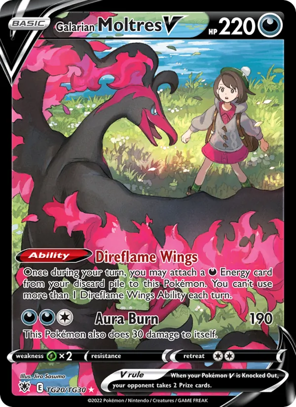 Galarian Moltres V - Astral Radiance Pokemon Card
