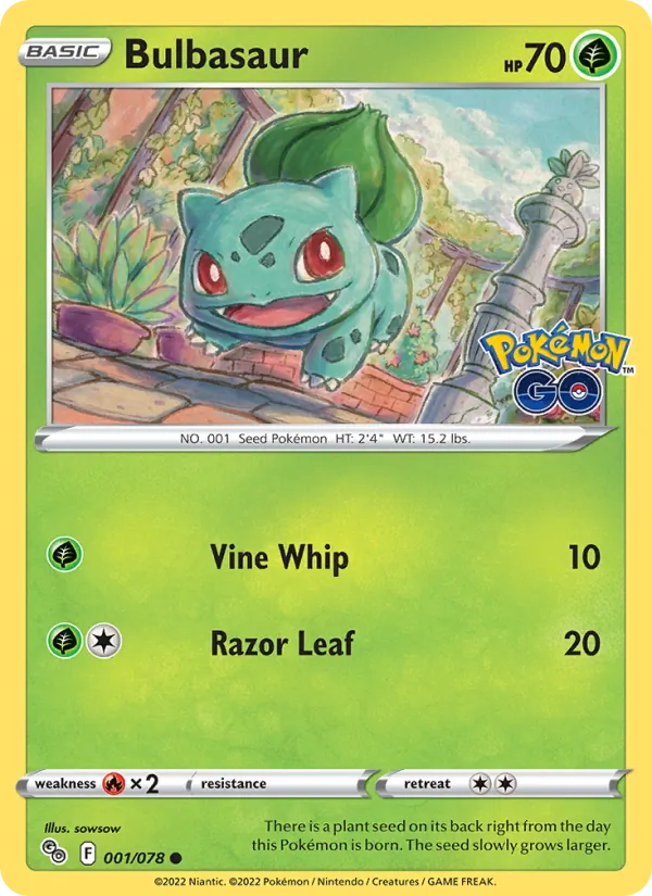 Bulbasaur - Pokémon GO Pokemon Card