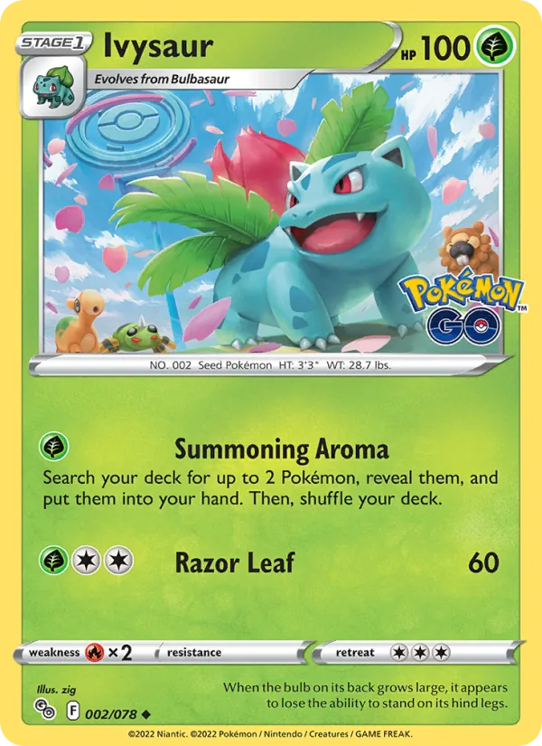 Ivysaur - Pokémon GO Pokemon Card