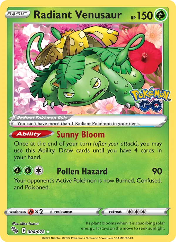 Radiant Venusaur - Pokémon GO Pokemon Card