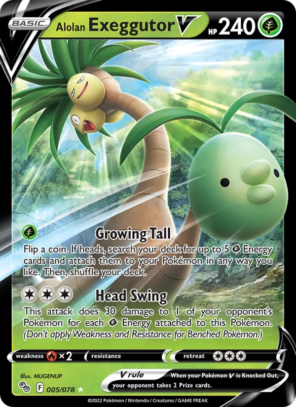 Alolan Exeggutor V - Pokémon GO Pokemon Card