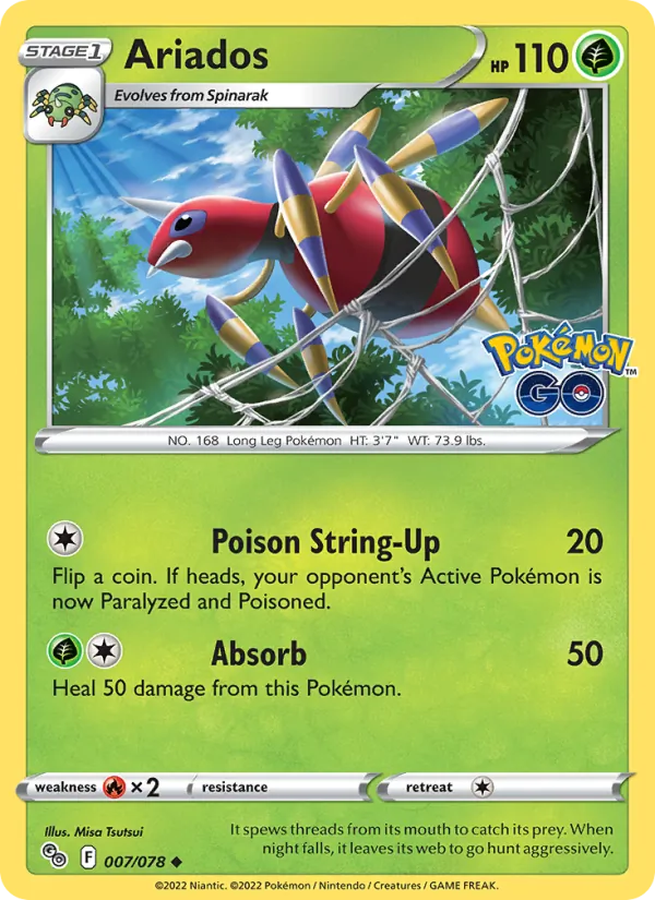 Ariados - Pokémon GO Pokemon Card