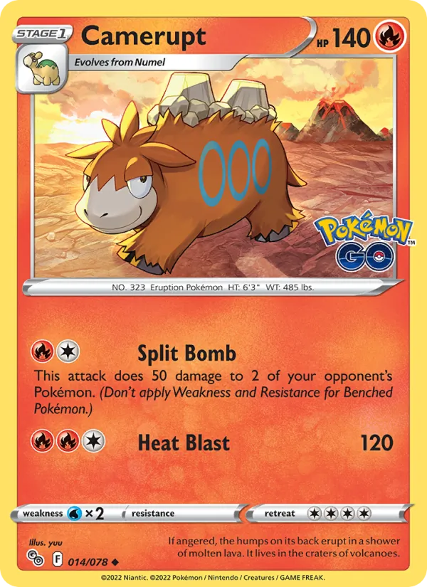 Camerupt - Pokémon GO Pokemon Card