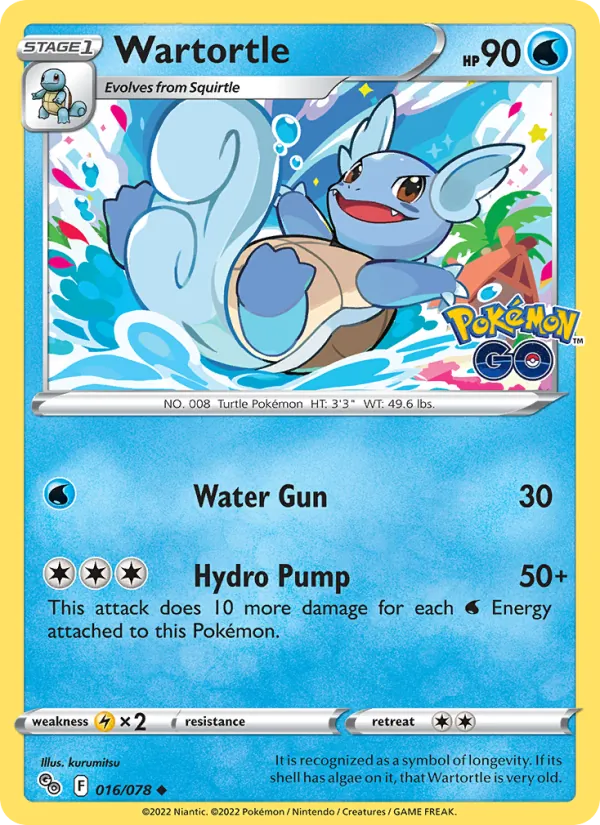 Wartortle - Pokémon GO Pokemon Card