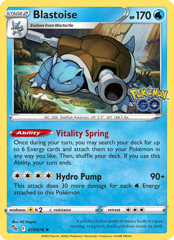 Blastoise - Pokémon GO Pokemon Card