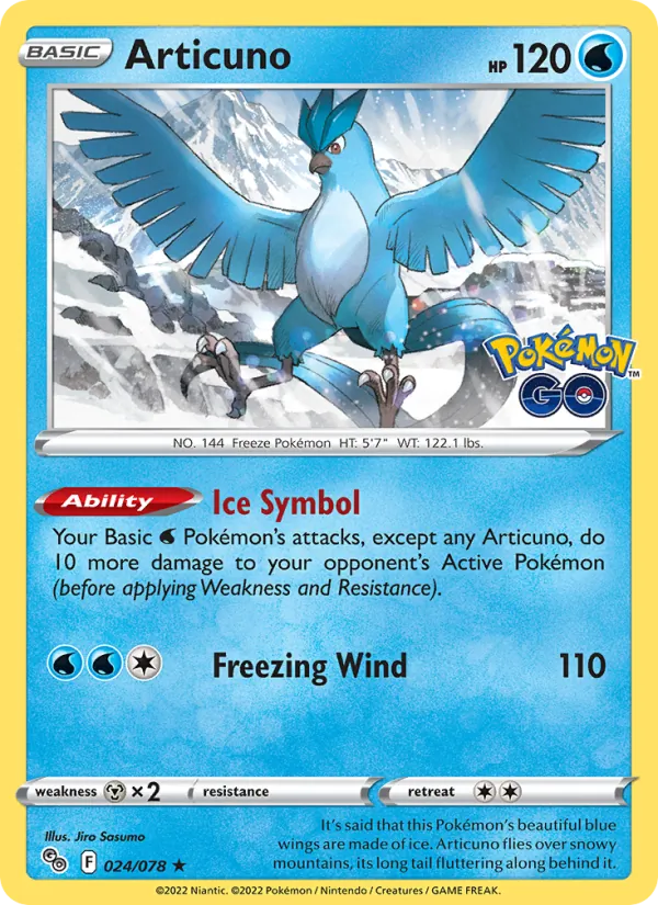 Articuno - Pokémon GO Pokemon Card