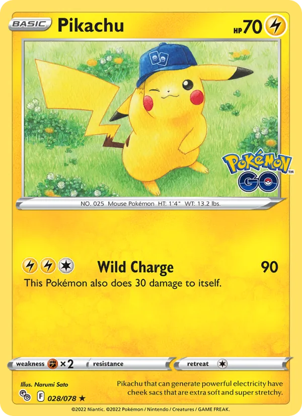Pikachu - Pokémon GO Pokemon Card