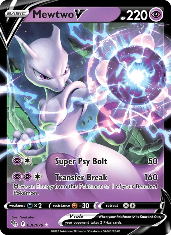 Mewtwo V - Pokémon GO Pokemon Card