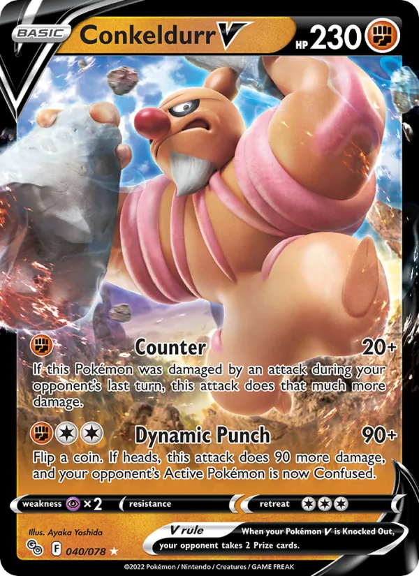 Conkeldurr V - Pokémon GO Pokemon Card