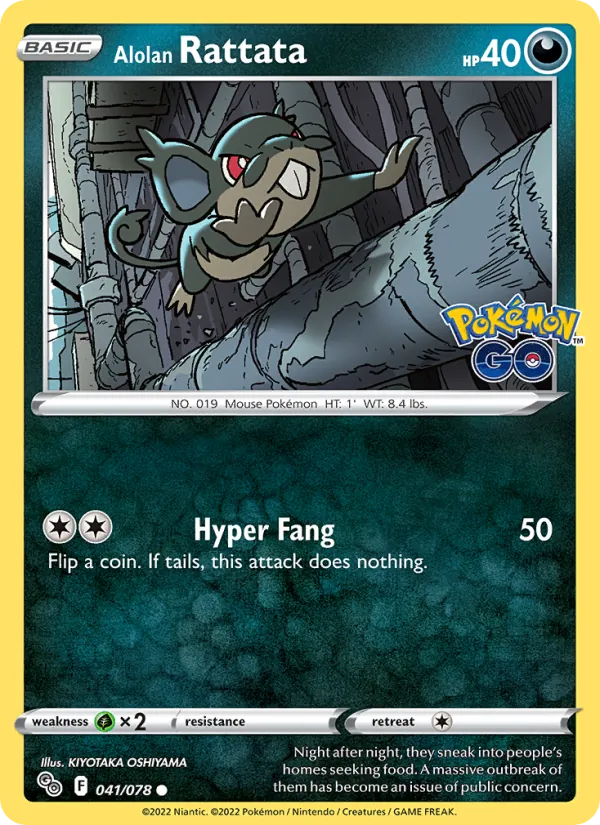Alolan Rattata - Pokémon GO Pokemon Card