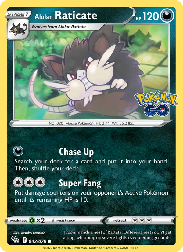 Alolan Raticate - Pokémon GO Pokemon Card
