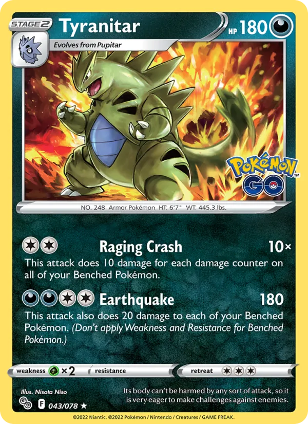 Tyranitar - Pokémon GO Pokemon Card