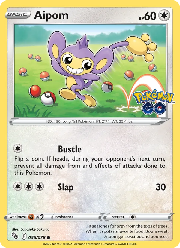 Aipom - Pokémon GO Pokemon Card