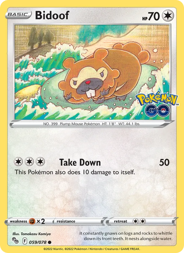 Bidoof - Pokémon GO Pokemon Card