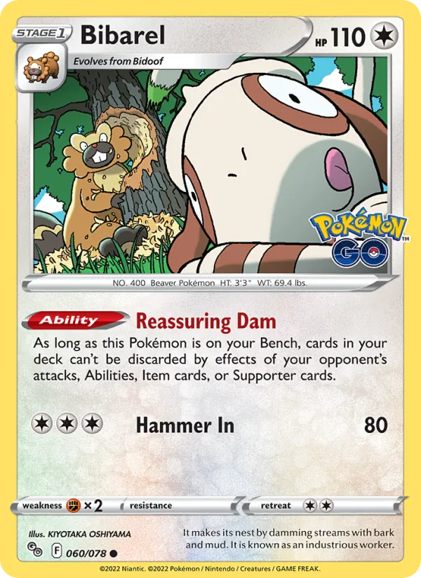 Bibarel - Pokémon GO Pokemon Card