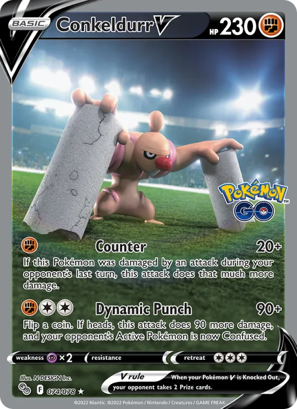 Conkeldurr V - Pokémon GO Pokemon Card