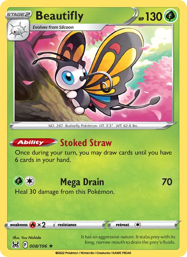 Beautifly - Lost Origin Pokemon Card