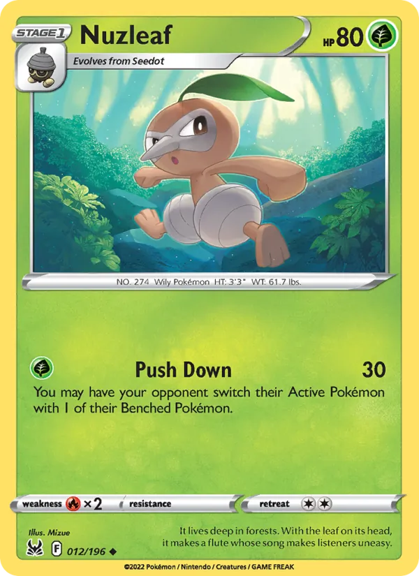 Nuzleaf - Lost Origin Pokemon Card