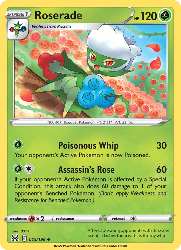 Roserade - Lost Origin Pokemon Card