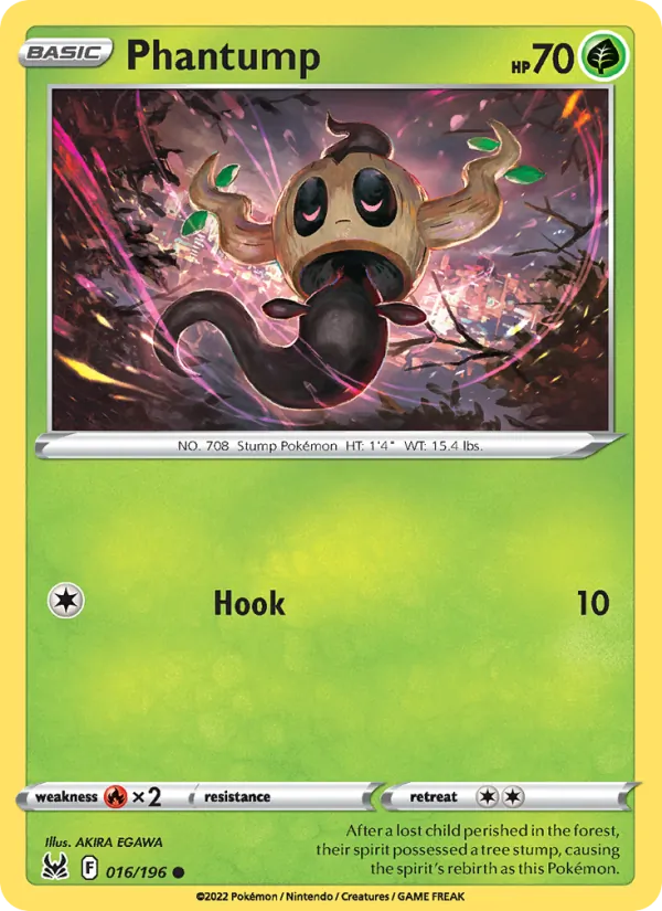 Phantump - Lost Origin Pokemon Card
