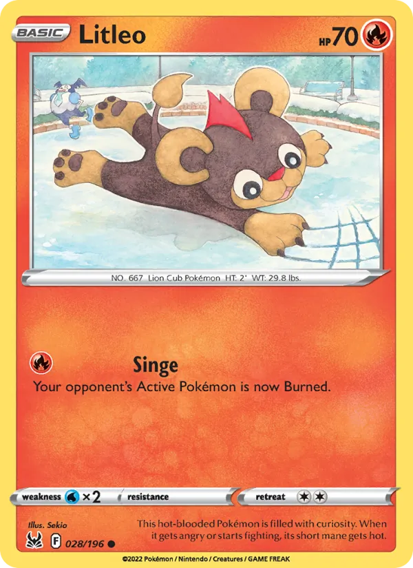 Litleo - Lost Origin Pokemon Card