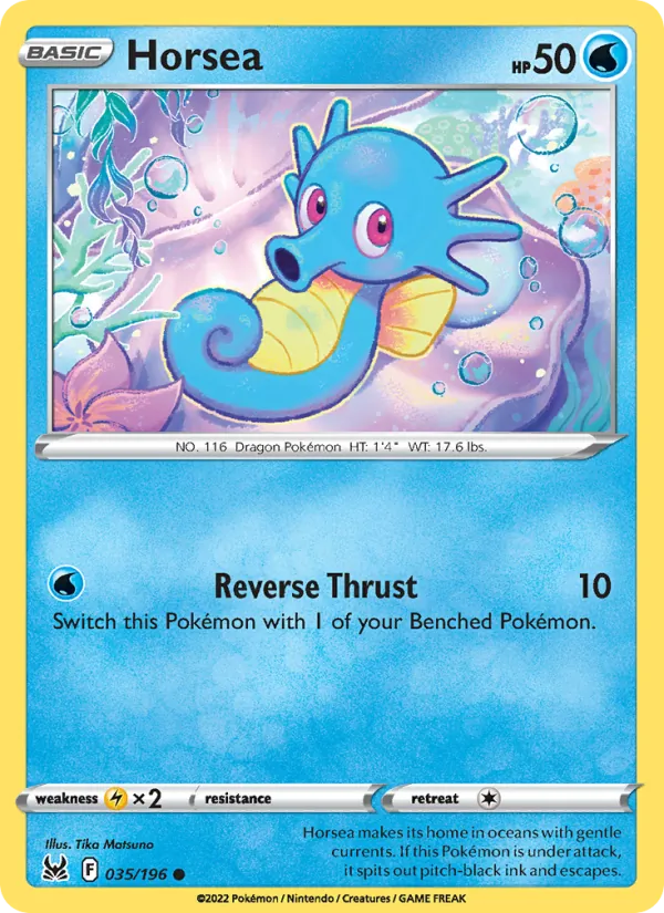 Horsea - Lost Origin Pokemon Card