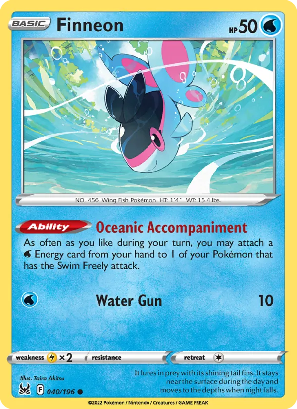 Finneon - Lost Origin Pokemon Card