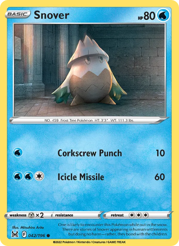 Snover - Lost Origin Pokemon Card