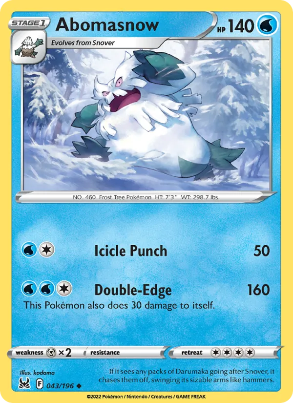 Abomasnow - Lost Origin Pokemon Card