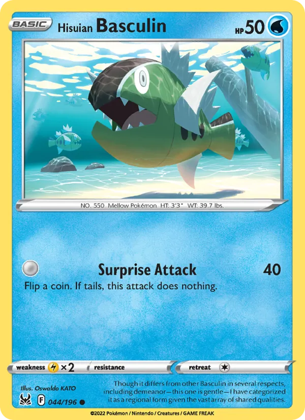 Hisuian Basculin - Lost Origin Pokemon Card