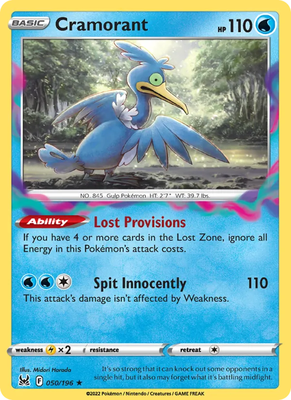 Cramorant - Lost Origin Pokemon Card