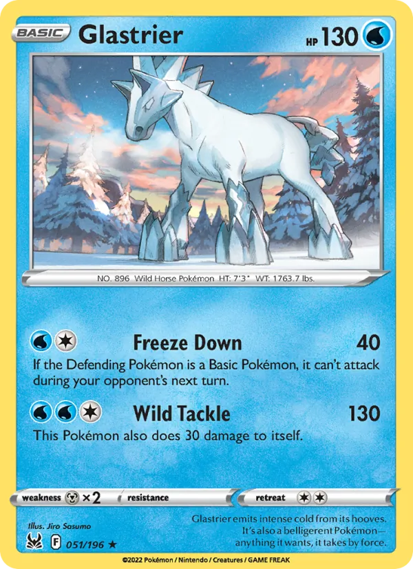 Glastrier - Lost Origin Pokemon Card