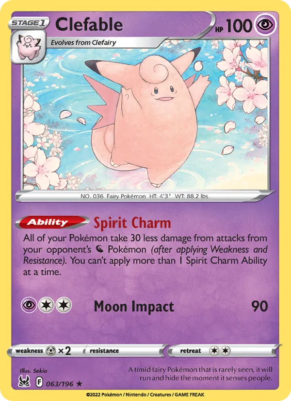 Clefable - Lost Origin Pokemon Card