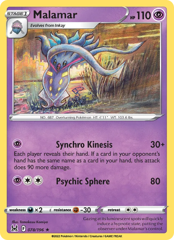 Malamar - Lost Origin Pokemon Card