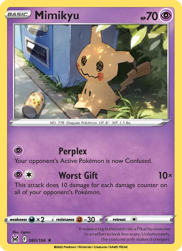 Mimikyu - Lost Origin Pokemon Card