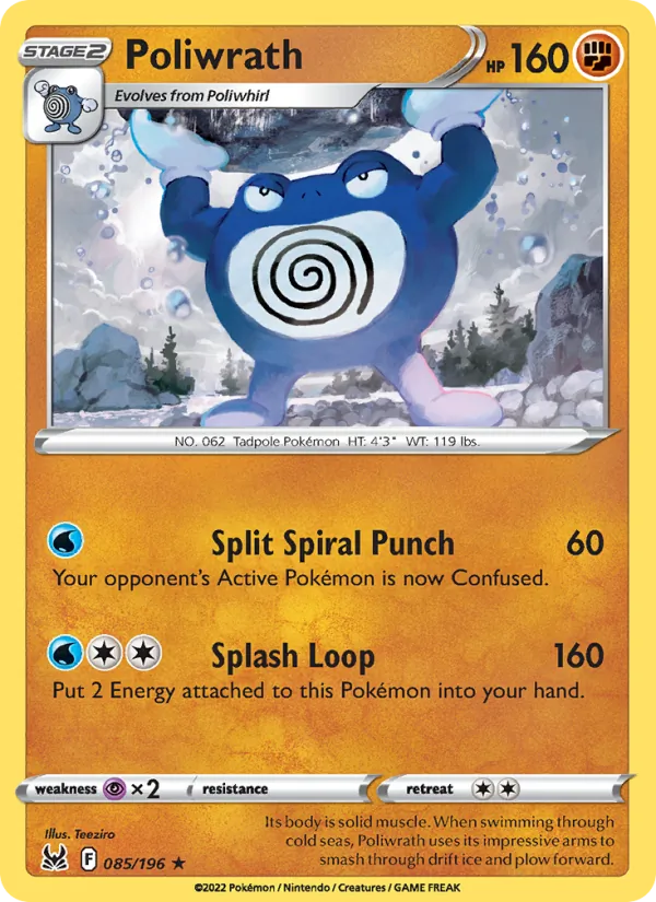 Poliwrath - Lost Origin Pokemon Card
