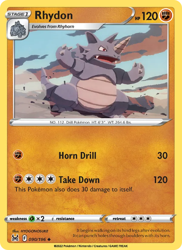 Rhydon - Lost Origin Pokemon Card