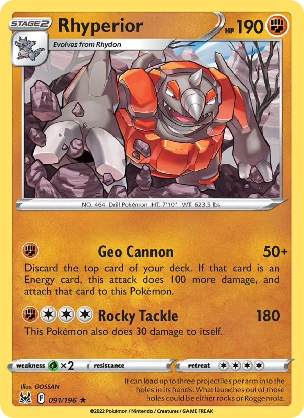 Rhyperior - Lost Origin Pokemon Card