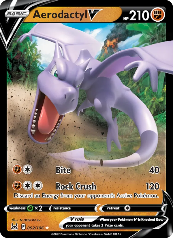 Aerodactyl V - Lost Origin Pokemon Card
