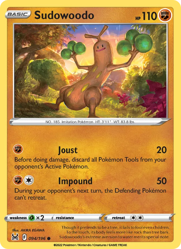 Sudowoodo - Lost Origin Pokemon Card