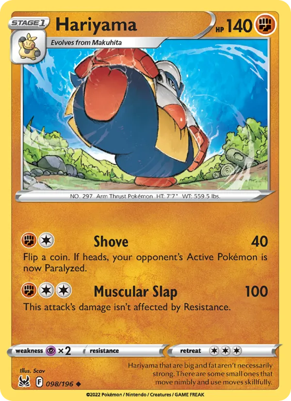 Hariyama - Lost Origin Pokemon Card