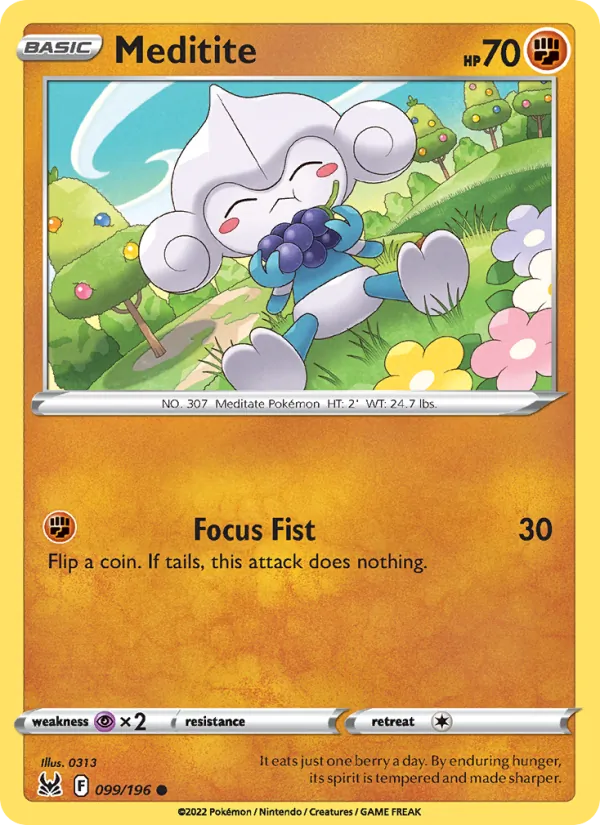 Meditite - Lost Origin Pokemon Card