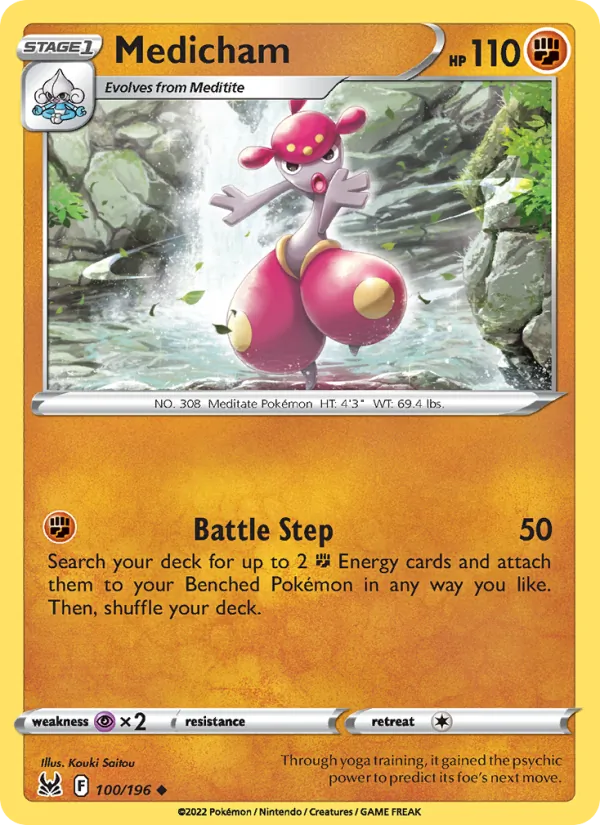 Medicham - Lost Origin Pokemon Card