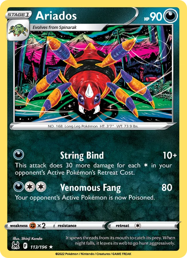 Ariados - Lost Origin Pokemon Card